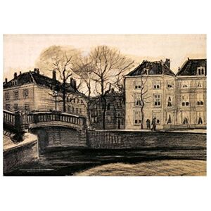 Wee Blue Coo Painting Van Gogh Bridge Houses Corner Prinsessegracht Wall Art Print Wee Blue Coo Painting Van Gogh Bridge Houses Corner Prinsessegracht Wall Art Print