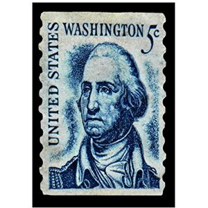 Wee Blue Coo Postage Stamp George Washington Usa Vintage Wall Art Print Wee Blue Coo Postage Stamp George Washington Usa Vintage Wall Art Print