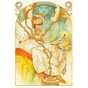 Wee Blue Coo Ad Slave Epic Brno Czech Mucha Nouveau Svantovit Harp Wall Art Print Wee Blue Coo Ad Slave Epic Brno Czech Mucha Nouveau Svantovit Harp Wall Art Print