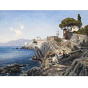 Fine Art Prints Lutteroth Sturla Shore Genoa Italy Seascape Painting Unframed Wall Art Print Poster Home Decor Premium Fine Art Prints Lutteroth Sturla Shore Genoa Italy Seascape Painting Unframed Wall Art Print Poster Home Decor Premium