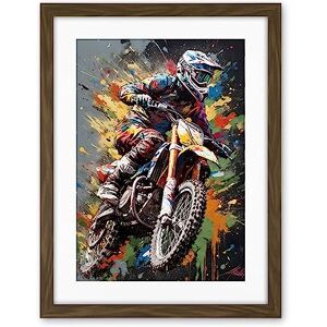 Artery8 Dirt Bike Sport Splatter Paint Motocross Rider Artwork Framed Wall Art Print 18X24 Inch Artery8 Dirt Bike Sport Splatter Paint Motocross Rider Artwork Framed Wall Art Print 18X24 Inch