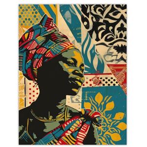 Artery8 African Woman Colourful Pattern Portrait Painting For Living Room Extra Large XL Wall Art Poster Print Artery8 African Woman Colourful Pattern Portrait Painting For Living Room Extra Large XL Wall Art Poster Print