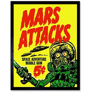 Wee Blue Coo Advert Mars Attacks Bubble Gum Alien Monster Saucer Art Print Framed Poster Wall Decor 12X16 Inch Wee Blue Coo Advert Mars Attacks Bubble Gum Alien Monster Saucer Art Print Framed Poster Wall Decor 12X16 Inch