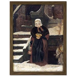 Artery8 August Alleba Lifes Eventide Old Woman Painting Artwork Framed Wall Art Print 18X24 Inch Artery8 August Alleba Lifes Eventide Old Woman Painting Artwork Framed Wall Art Print 18X24 Inch