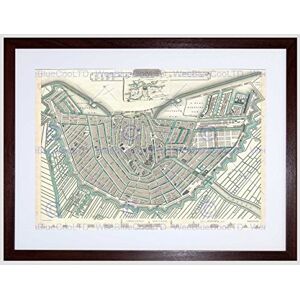 Wee Blue Coo Map Illustrated Antique Sduk Amsterdam Framed Wall Art Print Wee Blue Coo Map Illustrated Antique Sduk Amsterdam Framed Wall Art Print