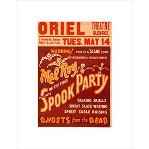 Wee Blue Coo Theatre Vaudeville Spook Party Horror Ghost Stage Vintage Ad Art Wall Art Print Wee Blue Coo Theatre Vaudeville Spook Party Horror Ghost Stage Vintage Ad Art Wall Art Print
