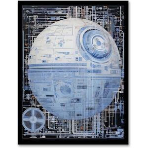 Artery8 Dark Side Engineering Death Star Schematic Blueprint Science Fiction Technology Design Art Print Framed Poster Wall Decor 12x16 inch Artery8 Dark Side Engineering Death Star Schematic Blueprint Science Fiction Technology Design Art Print Framed Poster Wall Decor 12x16 inch