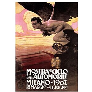 Wee Blue Coo Vintage Ad Automobile Cycle Italy Milan Retro Wall Art Print Wee Blue Coo Vintage Ad Automobile Cycle Italy Milan Retro Wall Art Print