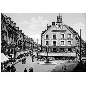 Wee Blue Coo Vintage Photo Place Du Puits Sales Dieppe 1895 France Wall Art Print Wee Blue Coo Vintage Photo Place Du Puits Sales Dieppe 1895 France Wall Art Print