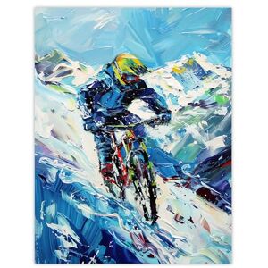 Artery8 Snow Mountain Biker Snowbike Race Sport Painting Living Room Extra Large XL Wall Art Poster Print Artery8 Snow Mountain Biker Snowbike Race Sport Painting Living Room Extra Large XL Wall Art Poster Print
