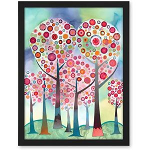 Artery8 Kandinsky Inspired Trees Blooming In Spring Folk Art Watercolour Painting Artwork Framed Wall Art Print 18X24 Inch Artery8 Kandinsky Inspired Trees Blooming In Spring Folk Art Watercolour Painting Artwork Framed Wall Art Print 18X24 Inch
