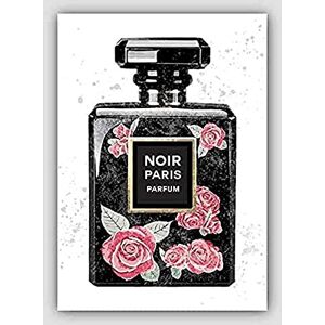 Artze Wall Art Perfume Noir Pink Roses 1 Art Print Poster, 61 cm Width x 91 cm Height, Black Marble Artze Wall Art Perfume Noir Pink Roses 1 Art Print Poster, 61 cm Width x 91 cm Height, Black Marble