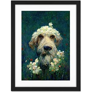 Doppelganger33 LTD Airedale Terrier Dog Wildflower Meadow With Flowers Claude Monet Style Artwork Framed Wall Art Print 18X24 Inch Doppelganger33 LTD Airedale Terrier Dog Wildflower Meadow With Flowers Claude Monet Style Artwork Framed Wall Art Print 18X24 Inch