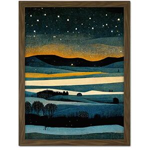 Doppelganger33 LTD Star Filled Twilight Landscape Painting Artwork Framed Wall Art Print 18X24 Inch Doppelganger33 LTD Star Filled Twilight Landscape Painting Artwork Framed Wall Art Print 18X24 Inch