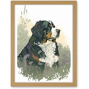 Artery8 Bernese Mountain Dog in Wild Flower Field Watercolour Illustration Artwork Framed Wall Art Print 18X24 Inch Artery8 Bernese Mountain Dog in Wild Flower Field Watercolour Illustration Artwork Framed Wall Art Print 18X24 Inch