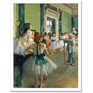 Wee Blue Coo Edgar Degas Ballet Class Old Master Painting Art Print Framed Poster Wall Decor 12X16 Inch Wee Blue Coo Edgar Degas Ballet Class Old Master Painting Art Print Framed Poster Wall Decor 12X16 Inch