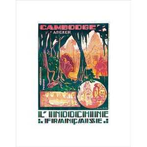 Wee Blue Coo TRAVEL CAMBODIA INDOCHINA ANGKOR WAT TEMPLE FRANCE FRAMED ART PRINT B12X7284 Wee Blue Coo TRAVEL CAMBODIA INDOCHINA ANGKOR WAT TEMPLE FRANCE FRAMED ART PRINT B12X7284