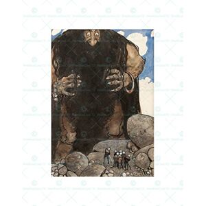 Wee Blue Coo Kids Painting John Bauer Giant Wall Art Print Wee Blue Coo Kids Painting John Bauer Giant Wall Art Print