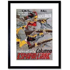 Wee Blue Coo War Spanish Civil CNT FAI Republican Spain Ad Picture Framed Wall Art Print Wee Blue Coo War Spanish Civil CNT FAI Republican Spain Ad Picture Framed Wall Art Print