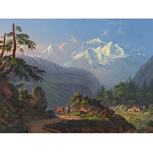 Fine Art Prints Bleuler Jungfrau Mountain Alps Switzerland Painting Art Print Canvas Premium Wall Decor Poster Mural Fine Art Prints Bleuler Jungfrau Mountain Alps Switzerland Painting Art Print Canvas Premium Wall Decor Poster Mural