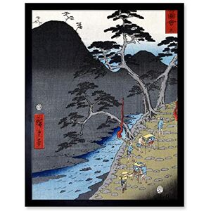 Wee Blue Coo Utagawa Hiroshige Hakone Japan Art Print Framed Poster Wall Decor 12x16 inch Wee Blue Coo Utagawa Hiroshige Hakone Japan Art Print Framed Poster Wall Decor 12x16 inch