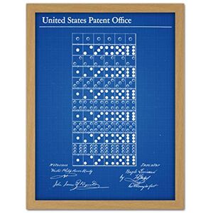 Artery8 Louineau Dominos Game Pieces 1873 Patent Plan Artwork Framed Wall Art Print 18X24 Inch Artery8 Louineau Dominos Game Pieces 1873 Patent Plan Artwork Framed Wall Art Print 18X24 Inch