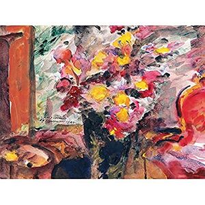 Fine Art Prints Lovis Corinth Flower Vase On A Table 1922 Art Print Canvas Premium Wall Decor Poster Mural Fine Art Prints Lovis Corinth Flower Vase On A Table 1922 Art Print Canvas Premium Wall Decor Poster Mural