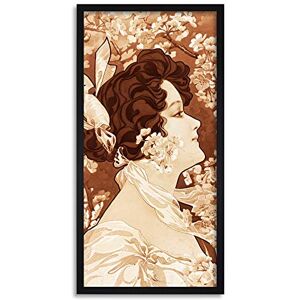 Fine Art Prints Nouveau Woman Flowering Tree Painting Framed Wall Art Print Long 25X12 Inch Fine Art Prints Nouveau Woman Flowering Tree Painting Framed Wall Art Print Long 25X12 Inch
