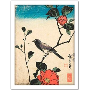 Fine Art Prints Bird Camellia Branch 1850 Utagawa Hiroshige Large Framed Art Print Poster Wall Decor 18x24 in Fine Art Prints Bird Camellia Branch 1850 Utagawa Hiroshige Large Framed Art Print Poster Wall Decor 18x24 in
