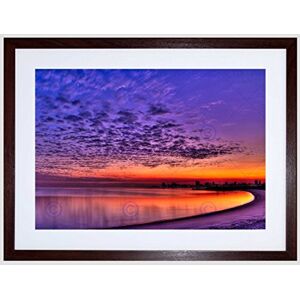Wee Blue Coo Orange Purple Seascape Beach Sunset Picture Framed Wall Art Print Wee Blue Coo Orange Purple Seascape Beach Sunset Picture Framed Wall Art Print