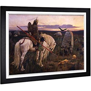 Big Box Art Framed Print of Viktor Vasnetsov Knight at The Crossroads Design Wall Art Picture Home Decor for Kitchen, Living Room, Bedroom, Hallway, Black, A2 / 24.5x18 Inch / 62x45cm Big Box Art Framed Print of Viktor Vasnetsov Knight at The Crossroads Design Wall Art Picture Home Decor for Kitchen, Living Room, Bedroom, Hallway, Black, A2 / 24.5x18 Inch / 62x45cm