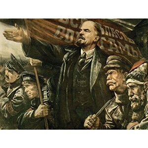Wee Blue Coo Lenin October Soviet USSR Communism Revolution Art Print Poster Wall Decor 12X16 Inch Wee Blue Coo Lenin October Soviet USSR Communism Revolution Art Print Poster Wall Decor 12X16 Inch