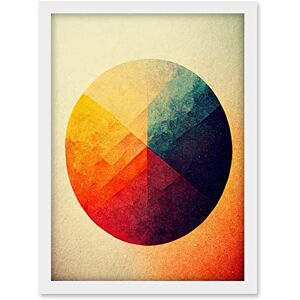 Doppelganger33 LTD Minimalist Geometric Illustration Circle With Colourful Textures Red Yellow Blue Artwork Framed A3 Wall Art Print Doppelganger33 LTD Minimalist Geometric Illustration Circle With Colourful Textures Red Yellow Blue Artwork Framed A3 Wall Art Print