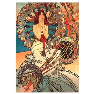 Wee Blue Coo Painting Mucha Nouveau Woman Spring Flora Picture Wall Art Print Wee Blue Coo Painting Mucha Nouveau Woman Spring Flora Picture Wall Art Print