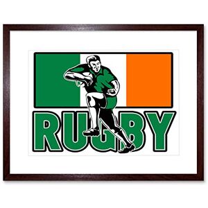 Wee Blue Coo Painting Sport Ireland Rugby Football Flag Irish Player Framed Wall Art Print Wee Blue Coo Painting Sport Ireland Rugby Football Flag Irish Player Framed Wall Art Print