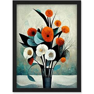 Doppelganger33 LTD Flowers Floral Display Bouquet Modern Abstract Teal Orange Artwork Framed A3 Wall Art Print Doppelganger33 LTD Flowers Floral Display Bouquet Modern Abstract Teal Orange Artwork Framed A3 Wall Art Print