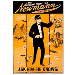 Wee Blue Coo Theatre Newmann Psychic Ask Him He Knows USA Ad Wall Art Print Wee Blue Coo Theatre Newmann Psychic Ask Him He Knows USA Ad Wall Art Print