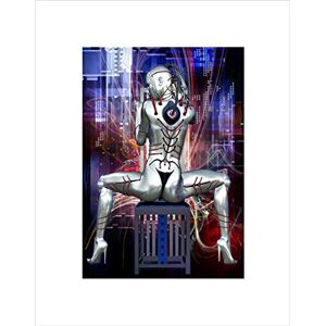 Wee Blue Coo Painting Fantasy Cyborg Robot Science Fiction Wall Art Print Wee Blue Coo Painting Fantasy Cyborg Robot Science Fiction Wall Art Print