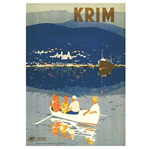 Wee Blue Coo Travel Krim USSR Russia Ship Boat Soviet Tourism Advert Wall Art Print Wee Blue Coo Travel Krim USSR Russia Ship Boat Soviet Tourism Advert Wall Art Print
