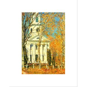 Wee Blue Coo Childe Hassam Church Old Lyme Connecticut Old Wall Art Print Wee Blue Coo Childe Hassam Church Old Lyme Connecticut Old Wall Art Print