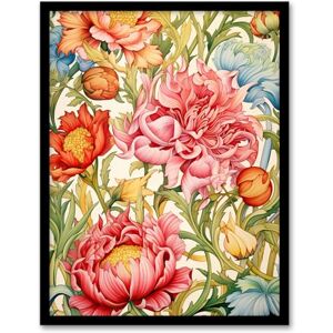 Artery8 Blooming Marvelous Floral Pattern Flower Illustration William Morris Style Artwork Framed Wall Art Print A4 Artery8 Blooming Marvelous Floral Pattern Flower Illustration William Morris Style Artwork Framed Wall Art Print A4