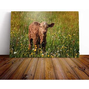 Big Box Art Brown Cow Calf Canvas Print Gallery Wrapped 30mm Frame Wall Art 24x16 inches Ready to Hang Modern Animals Picture Living Room Bedroom Lounge Office Big Box Art Brown Cow Calf Canvas Print Gallery Wrapped 30mm Frame Wall Art 24x16 inches Ready to Hang Modern Animals Picture Living Room Bedroom Lounge Office