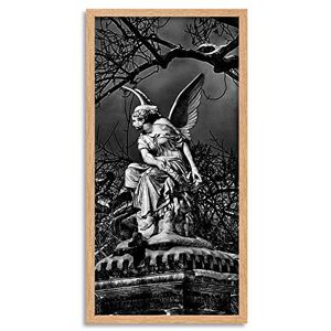 Wee Blue Coo Angel Statue Sculpture Long Panel Framed Wall Art Print Wee Blue Coo Angel Statue Sculpture Long Panel Framed Wall Art Print