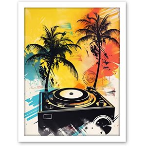 Artery8 Music Under Palm Trees Tropical Beach Party Modern Watercolour Painting Artwork Framed Wall Art Print 18X24 Inch Artery8 Music Under Palm Trees Tropical Beach Party Modern Watercolour Painting Artwork Framed Wall Art Print 18X24 Inch