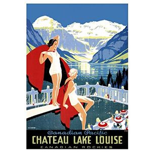 Wee Blue Coo Travel Tourism Chateau Lake Louise Rocky Mountains Canada Wall Art Print Wee Blue Coo Travel Tourism Chateau Lake Louise Rocky Mountains Canada Wall Art Print