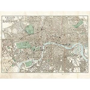 Artery8 Map Philip 1881 London City England Plan Chart Unframed Wall Art Print Poster Home Decor Premium Artery8 Map Philip 1881 London City England Plan Chart Unframed Wall Art Print Poster Home Decor Premium