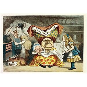 Wee Blue Coo Painting Carrol Alice Wonderland Tenniel Queen Hearts Wall Art Print Wee Blue Coo Painting Carrol Alice Wonderland Tenniel Queen Hearts Wall Art Print