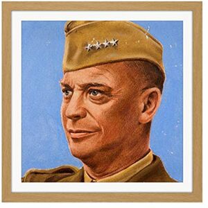 Fine Art Prints Tymim Faces WWII War Us General Eisenhower Square Wooden Framed Wall Art Print Picture 16X16 Inch Fine Art Prints Tymim Faces WWII War Us General Eisenhower Square Wooden Framed Wall Art Print Picture 16X16 Inch