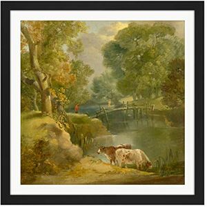 Artery8 Style Of Gainsborough Riverside Landscape Painting Square Wooden Framed Wall Art Print Picture 16X16 Inch Artery8 Style Of Gainsborough Riverside Landscape Painting Square Wooden Framed Wall Art Print Picture 16X16 Inch