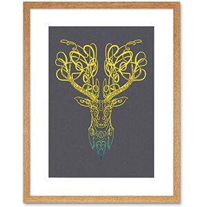Wee Blue Coo Celtic Knot Stag Head Deer Ornate Decorative Scottish Framed Art Print Wee Blue Coo Celtic Knot Stag Head Deer Ornate Decorative Scottish Framed Art Print